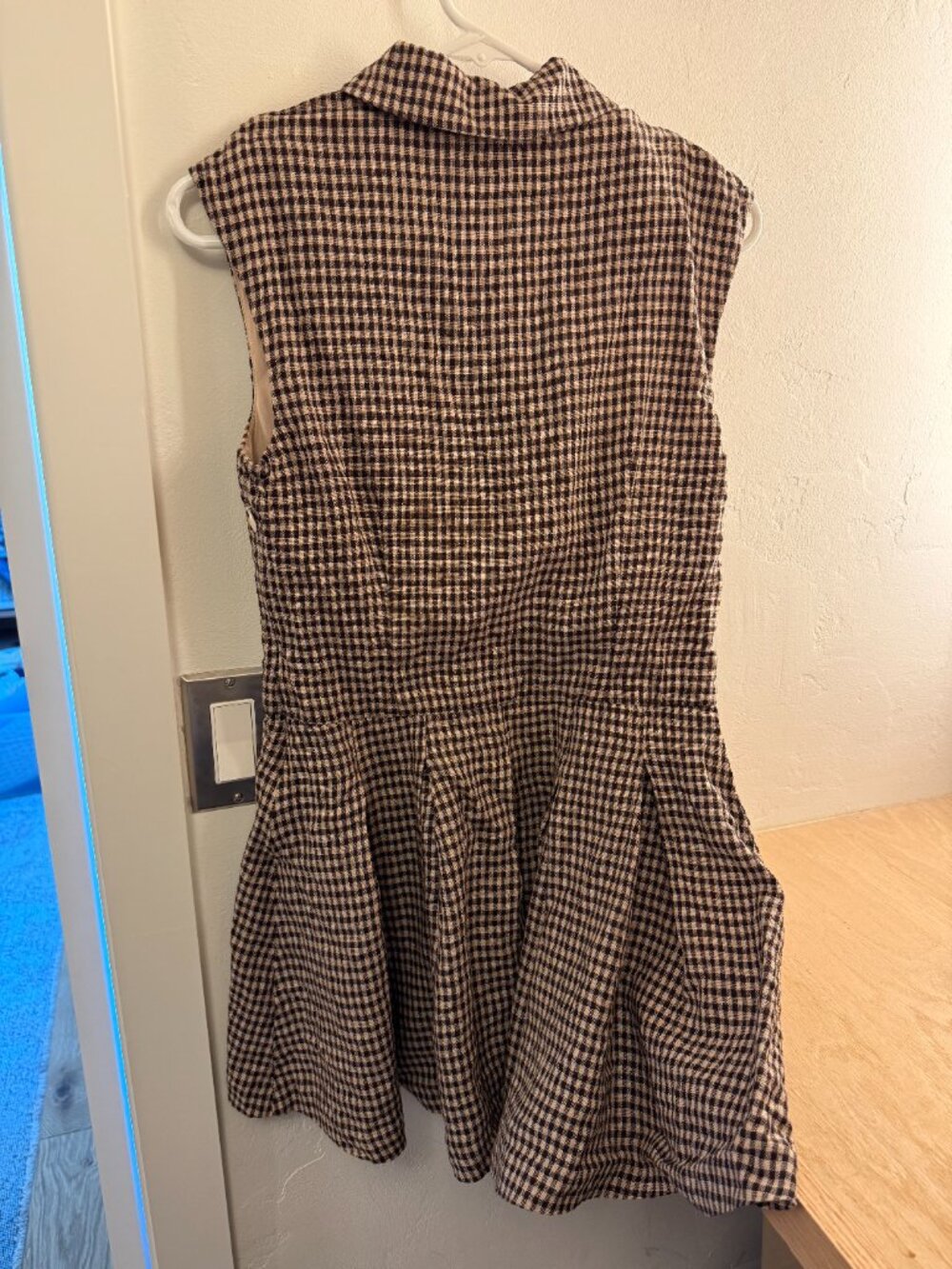 Reformation Arella Linen Dress in Tartine Check - Picture 4 of 9
